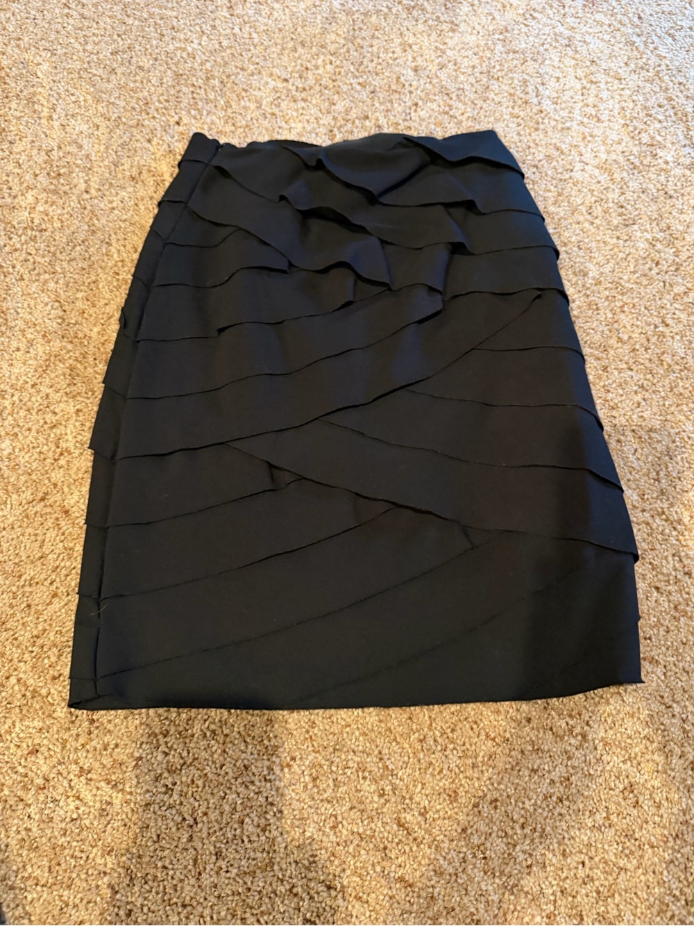 White House Black Market Black Layered Panel Pencil Skirt View 3